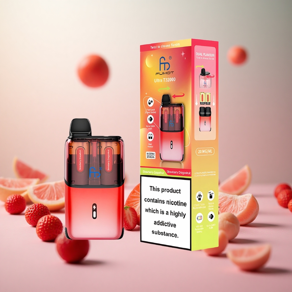 Fumot Ultra T32000 32000 ponovnih uporab Jagoda Grejpfrut - Jagoda Zmajev sad Vape Slovenia 800mAh 24ml