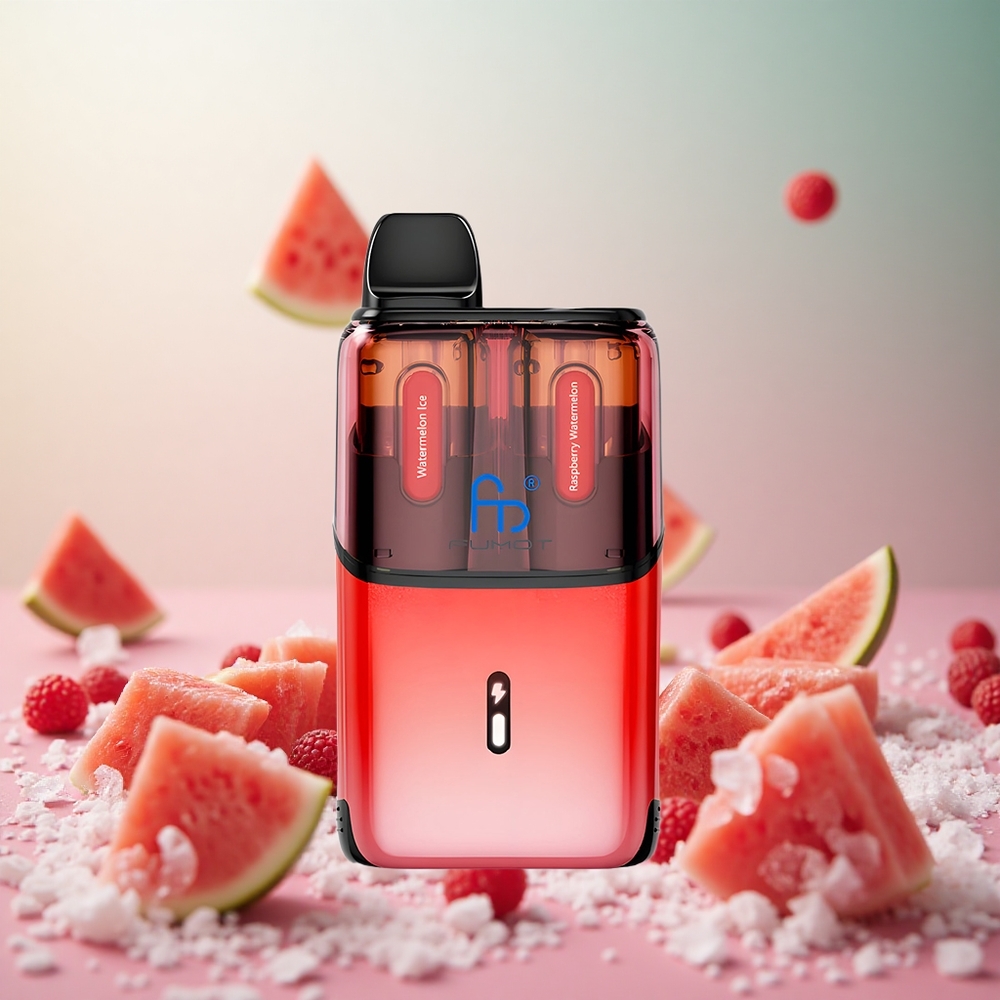 Fumot Ultra T32000 32000 ponovnih uporab Lubenica Led - Malina Lubenica Vape Slovenia 800mAh Battery 24ml E-Liquid Capacity