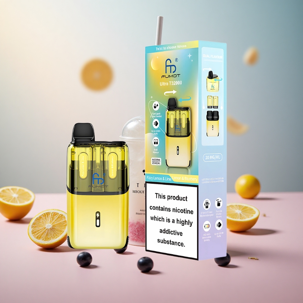 Fumot Ultra T32000 32000 potegov Gazirana Limona in Limeta - Limona in Borovnica Vape Slovenia 800mAh Baterija 20mg Nikotina