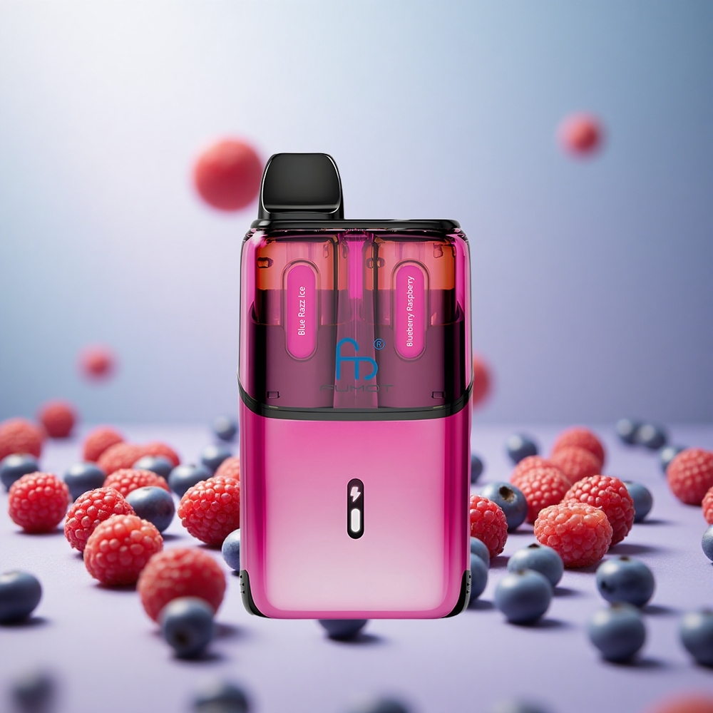 Fumot Ultra T32000 32000 potegov Modri Malinovo Jagodični Led - Borovnica Malina Vape Slovenia 800mAh Baterija 24ml E-tekočina