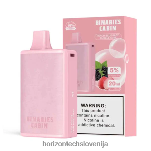 HorizonTech Binaries Cabin za enkratno uporabo 20 ml - Horizon Tech Coils 02ZFF77 breskev modra razz žvečilni gumi