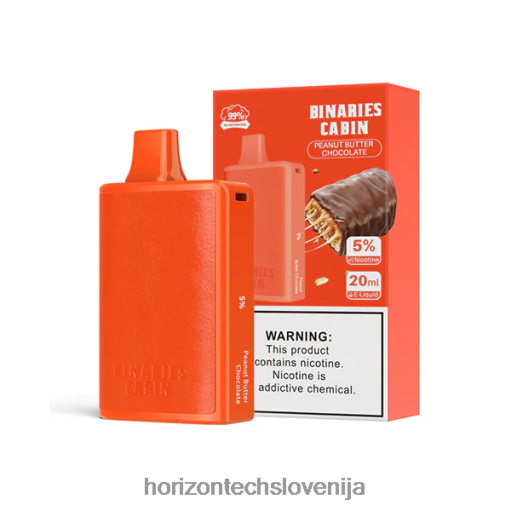 HorizonTech Binaries Cabin za enkratno uporabo 20 ml - Horizon Tech Company 02ZFF65 čokolada z arašidovim maslom