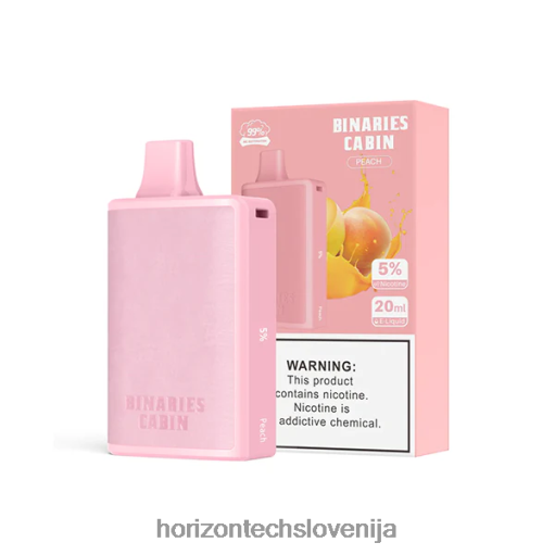 HorizonTech Binaries Cabin za enkratno uporabo 20 ml - Horizon Tech Vape 02ZFF64 breskev