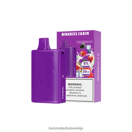 HorizonTech Binaries Cabin za enkratno uporabo 20 ml - Horizon Tech Vape 02ZFF84 trojni jagodni led