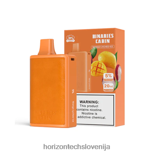 HorizonTech Binaries Cabin za enkratno uporabo 20 ml - Horizontech Ljubljana 02ZFF62 mango liči led