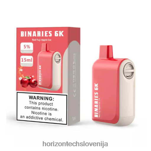 HorizonTech Binaries Cabin za enkratno uporabo 15 ml - Horizon Tech Vape Tank 02ZFF48 rdeči fuji jabolčni led