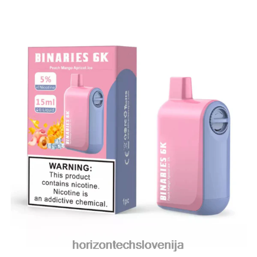 HorizonTech Binaries Cabin za enkratno uporabo 15 ml - Horizontech Ljubljana 02ZFF52 breskov mango marelični led