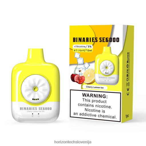 HorizonTech Binaries Cabin za enkratno uporabo 12 ml - Horizon Tech Company 02ZFF145 češnjev limonin led