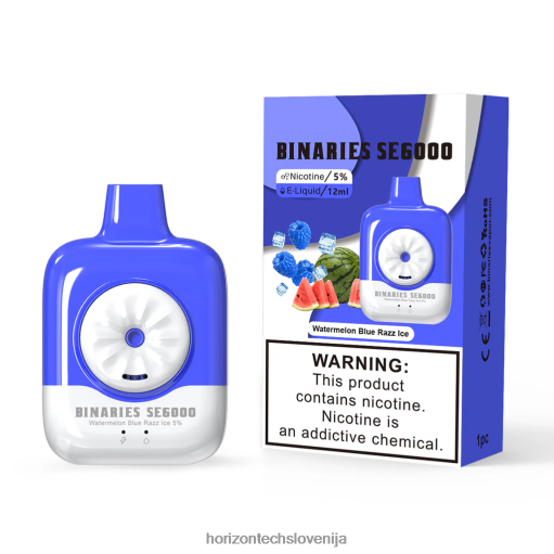 HorizonTech Binaries Cabin za enkratno uporabo 12 ml - Horizon Tech Company 02ZFF5 lubenica blue razz ice