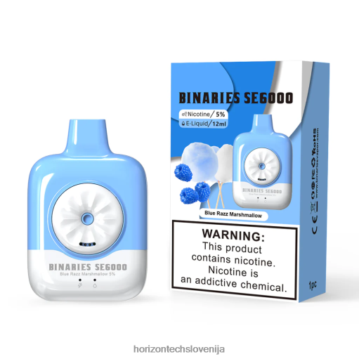 HorizonTech Binaries Cabin za enkratno uporabo 12 ml - Horizon Tech Vape Coils 02ZFF136 blue razz marshmallow