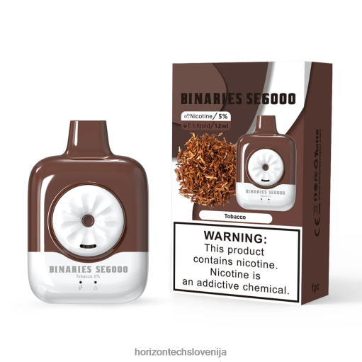 HorizonTech Binaries Cabin za enkratno uporabo 12 ml - Horizontech Vape Kit 02ZFF149 tobak