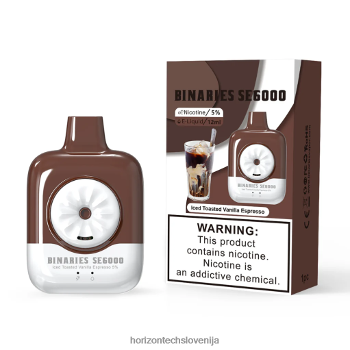HorizonTech Binaries Cabin za enkratno uporabo 12 ml - Horizontech Vape Slovenija 02ZFF153 ledeno popečen vanilijev espresso