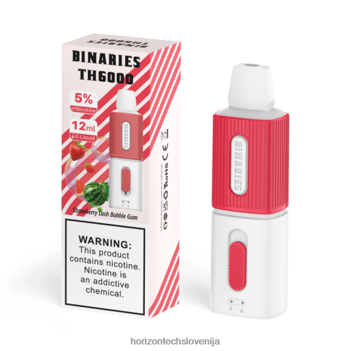 HorizonTech Binaries Cabin th6000 za enkratno uporabo 12 ml - Horizon Tech Coils 02ZFF117 jagodni bujni žvečilni gumi