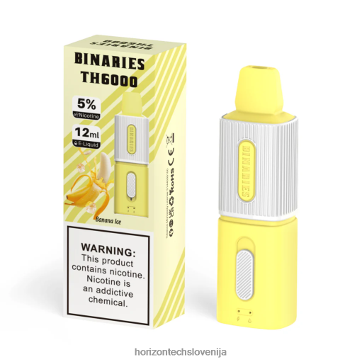 HorizonTech Binaries Cabin th6000 za enkratno uporabo 12 ml - Horizon Tech Coils 02ZFF97 bananin led