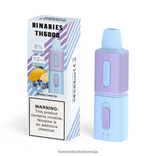 HorizonTech Binaries Cabin th6000 za enkratno uporabo 12 ml - Horizon Tech Company 02ZFF115 borovničev limonin led