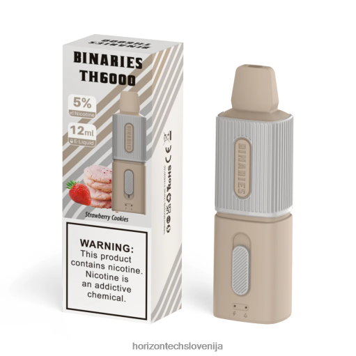 HorizonTech Binaries Cabin th6000 za enkratno uporabo 12 ml - Horizon Tech Vape Coils 02ZFF116 jagodni piškoti