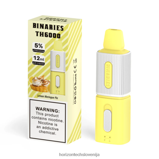 HorizonTech Binaries Cabin th6000 za enkratno uporabo 12 ml - Horizontech Slovenija 02ZFF101 limonina meringue pita